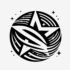 vecteezy black and white starburst emblem a stylized star within a 58393446